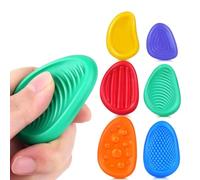 SpirWoRchlan Fidget Toys Sensory Stone,6 Pack Textured Worry Stone,Social Emotional Feelings Toys for Special Needs,Fidget Stress Toys for Anxiety Relief,Stress Calming Toys for Kids,Adults 6pcs