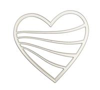 SpirWoRchlan Hollow Heart Decorative Embosing Stencil Card Photo Album DIY Cutting Dies - Silver