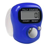SpirWoRchlan LCD Display Digital Finger Tally Counter Clicker, Electronic Stitch Counter for Knitting, Crochet Row Counter Ring, Plastic Mini Manual Clicker Counter (Royal Blue)