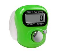 SpirWoRchlan LCD Display Digital Finger Tally Counter Clicker, Electronic Stitch Counter for Knitting, Crochet Row Counter Ring, Plastic Mini Manual Clicker Counter (Green)
