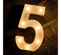 SpirWoRchlan LED Alphabet Letter Lights Light Up Warm White Night Light Plastic Letters Numbers Standing for Home Party Bar Wedding Festival Birthday Decorations Xmas Gifts