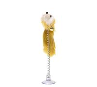 SpirWoRchlan Lovely Sucker Spring Plush Mouse Pet Cat Kitten Teasing Play Interactive Toy Cat Accessories Birthday Chirstmas Thanksgiving Valentine's Day Gifts (Random Color)