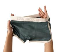 SpirWoRchlan Men's Trunk Boxer Shorts Men Boxer Briefs Stretch Underwear Gift, No Itchy Labels, Moisture-Wicking Breathable Underwear Retro Trunks Army Green M