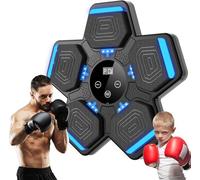 SpirWoRchlan Music Boxing Machine, Musical Boxing Machine with LED Lights, 1 Pair Boxing Gloves, Support Bluetooth, Automatic Counting, Wall Mounted, Smart Music Punch Machine for Adults Kids (B)