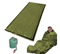 SpirWoRchlan Survival Sleeping Bag, Emergency Bivvy Bag Emergency Rescue Blanket Reusable for Outdoor Camping, Hiking Green