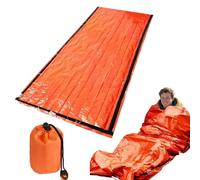 SpirWoRchlan Survival Sleeping Bag, Emergency Bivvy Bag Emergency Rescue Blanket Reusable for Outdoor Camping, Hiking Orange