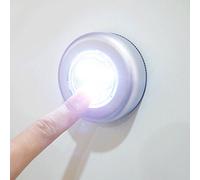 SpirWoRchlan Warm LED Battery-Powered Wireless Night Light Stick - Tap Touch Lamp for Closets, Cabinets, Counters, or Utility Rooms - Cordless Push Light