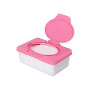SpirWoRchlan Wet Tissue Storage Box Plastic Case Home Car Office Wipes Holder with Buckle Lid Birthday Chirstmas Thanksgiving Valentine's Day Gifts (Pink)