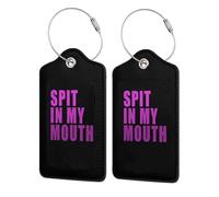 Spit in My Mouth 2 Leather Luggage Tags for Bags Gifts for Men Women52
