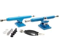 SPITBOARDS 32 mm Fingerboard Pro Trucks by, Real Lock Nuts, Single Axis, Kingpins, Rubber O-Ring Urethane Bushings, Optimised Hanger, Width 32 mm for Fingerboard Tuning & Assembling (Blue)