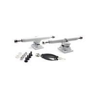 SPITBOARDS 34 mm Fingerboard Pro Trucks by, Real Lock Nuts, Rubber O-Ring Urethane Bushings, Optimised Hanger, Width 34 mm, for Fingerboard Tuning & Assembling (White)