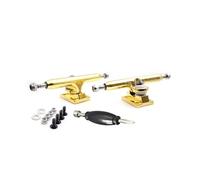 SPITBOARDS 34 mm Fingerboard Pro Trucks by, Real Lock Nuts, Rubber O-Ring Urethane Bushings, Optimised Hanger, Width 34 mm, for Fingerboard Tuning & Assembling (Gold)