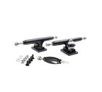 SPITBOARDS 34 mm Fingerboard Pro Trucks by, Real Lock Nuts, Rubber O-Ring Urethane Bushings, Optimised Hanger, Width 34 mm, for Fingerboard Tuning & Assembling (Black)