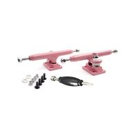 SPITBOARDS® 34 mm Fingerboard Pro Trucks by, Real Lock Nuts, Rubber O-Ring Urethane Bushings, Optimised Hanger, Width 34 mm, for Fingerboard Tuning and Assembling (Pink)