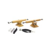 SPITBOARDS 34 mm Fingerboard Pro Trucks by, Real Lock Nuts, Rubber O-Ring Urethane Bushings, Optimised Hanger, Width 34 mm, for Fingerboard Tuning & Assembling (Yellow)