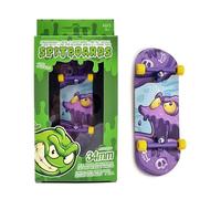 SPITBOARDS 34 mm x 96 mm Complete Fingerboard | Real Wood Deck | Pro Trucks with Lock Nuts and Bushings | Polyurethane Wheels with Bearings | Purple Blob