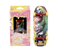SPITBOARDS® 34mm Fingerboard Oldschool Cruiser Pro Complete Setup, Pre-Assembled 5-Layer Wood, Pro Trucks, Soft Urethane 60D Bearing Wheels, Real-Wear Graphics, Lasered Foam Tape 'Lord of Hell'