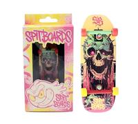 SPITBOARDS® 34mm Fingerboard Oldschool Cruiser Pro Complete Setup, Pre-Assembled 5-Layer Wood, Pro Trucks, Soft Urethane 60D Bearing Wheels, Real-Wear Graphics, Lasered Foam Tape 'Scape Gracer'