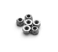 SPITBOARDS® Fingerboard Lock Nuts for Professional Complete Fingerboards Nylon Insert First aid Fingerboard Tuning Self Locking System Spare Parts 6pcs (Silver)