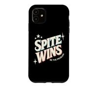 Spite Wins Be The Problem Funny Sarcastic Retro Quote Humor Case for iPhone 11
