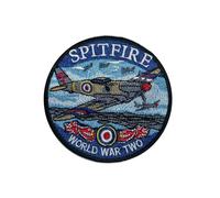 Spitfire Aeroplane World War Two Embroidered Sew/Iron on Patch