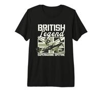 Spitfire Aircraft Aeroplane British Legend Premium T-Shirt