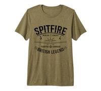 Spitfire British Legend UK Military RAF WW2 Fighter Plane Premium T-Shirt
