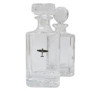 Spitfire Cut Crystal Glass Decanter & Golf Ball Style Stopper 342
