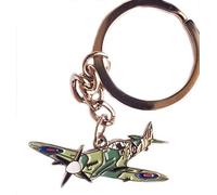 Spitfire Design Keyring Chrome Metal Enamel Gift Boxed