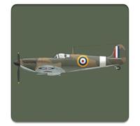 Spitfire Drinks Coaster, for Enthusiasts, Bamboo, 10 x 10 cms