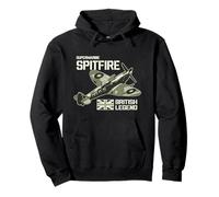 Spitfire Fighter Aircraft British Legend WW2 Retro Plane Pullover Hoodie