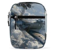 Spitfire Fighter Plane Air Combat Crossbody Travel Backpack Waist Pack | Adjustable Strap,Small,Sling,Sports,Hiking,Chest Bag,Fanny Pack,Chest Daypack,Purses