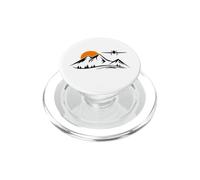 Spitfire Flying Over Mountain Sunset WW2 Fighter Plane PopSockets PopGrip for MagSafe