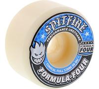 Spitfire Formula 4 99d Conical Full 53mm White W/Blue Skateboard Wheels (Set of 4)