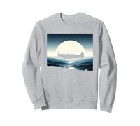 Spitfire Iconic British Airplane Silhouette WW2 Aircraft Sweatshirt, Adult Unisex, Heather Grey, XX-Large