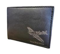 Spitfire Personalised Leather Wallet, Air Force RAF Fighter Plane for Mens Gift