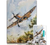 Spitfire Plane 1000 Piece Jigsaw Puzzle for Adults Teens,Challenging Game Gifts for Is Ideal As A Gift for The Whole Family (50x75cm)