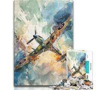 Spitfire Plane 1000 Piece Jigsaw Puzzles for Adults,Family Game Stress Reliever Difficult Challenge Artists Collection,Fine Art (38x26cm)