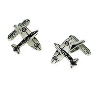 Spitfire Plane Design Cufflinks in Gift Box - Onyx-Art London CK362