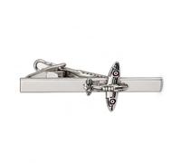 Spitfire Plane Tie Bar for Men - Onyx Art TB49 Premium Spitfire Tie Clip, Aviation-Inspired Metal Tie Bar for Formal Shirts, Neckties & Aircraft Enthusiasts