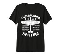 Spitfire RAF Fighter Plane WW2 UK British Military Aircraft Premium T-Shirt