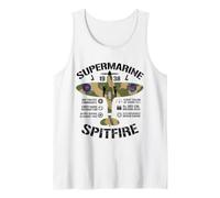Spitfire RAF Fighter Plane WW2 UK British Military Aircraft Tank Top