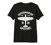 Spitfire RAF Fighter Plane WWII UK British Military Aircraft Premium T-Shirt