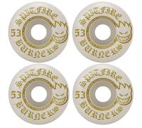 Spitfire Skateboard Wheels Burners 53mm 99A White/Gold
