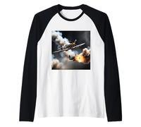 Spitfire War Plane Design Raglan Baseball Tee