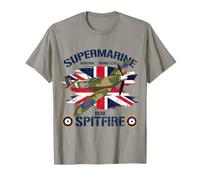 Spitfire WW2 Fighter Plane Aviation UK British Military T-Shirt