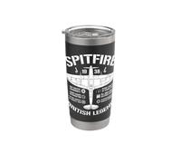 Spitfire WW2 Fighter Plane British Legend UK Military RAF Stainless Steel Insulated Tumbler