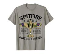 Spitfire WW2 Fighter Plane British Legend UK Military T-Shirt