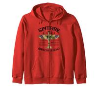 Spitfire WW2 Fighter Plane British Legend UK Military Zip Hoodie