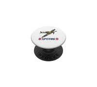 Spitfire WW2 Fighter Plane Flag UK RAF British Military PopSockets Adhesive PopGrip
